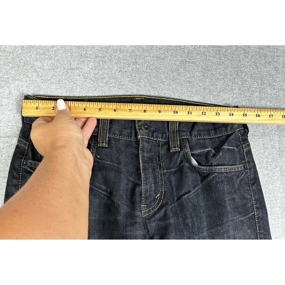 Levis 511 Jeans Mens 30x30 Skinny Black Dark Wash Stretch Denim
